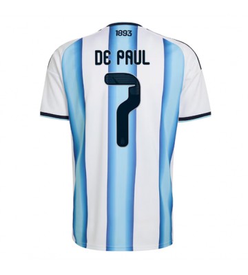 Argentina Rodrigo De Paul #7 Hjemmebanetrøje VM 2026 Kortærmet